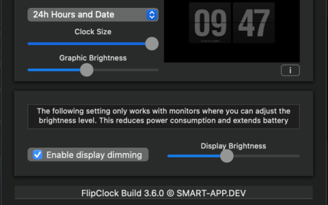 FlipClock3.60  for Mac(翻转时钟屏保)