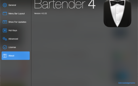 Bartender 4 for Mac v4.2.22 中文版下载